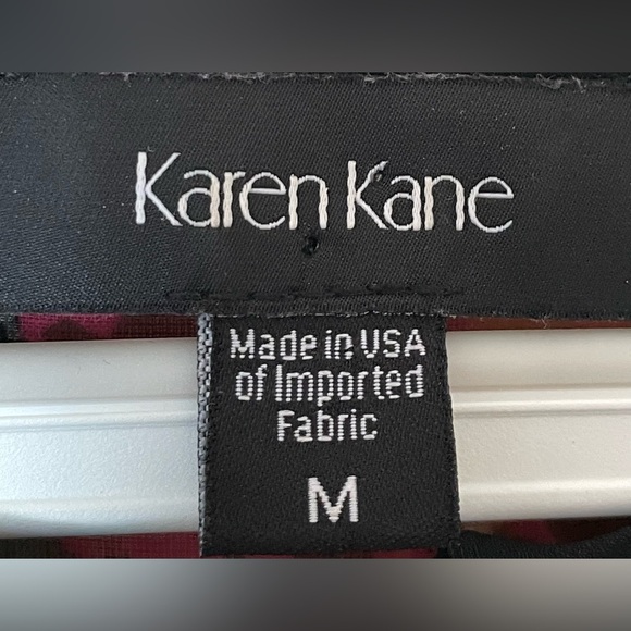 Karen Kane Black Velvet Burnout Bell Sleeve Floral Top Women’s M - Picture 4 of 13